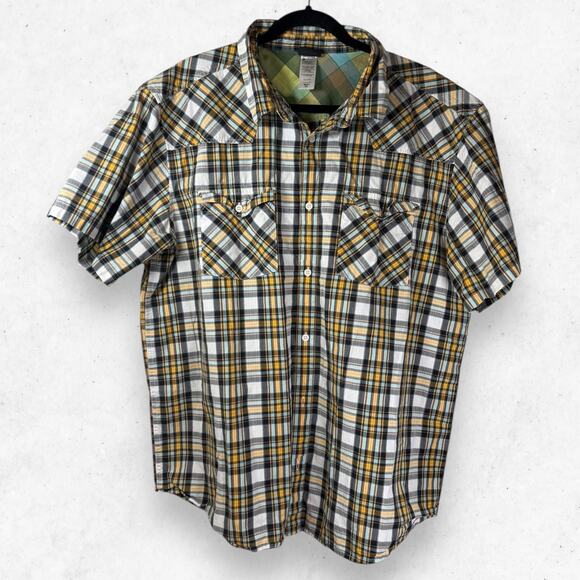 Patagonia Short Sleeve Button Front Shirt Organic Cotton Shirt Men's Size XXL - Picture 1 of 5
